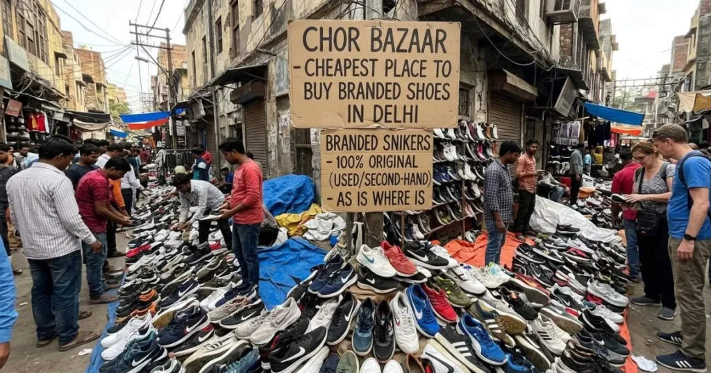 Chor Bazaar - Cheapest Place to Buy Branded Shoes in Delhi
