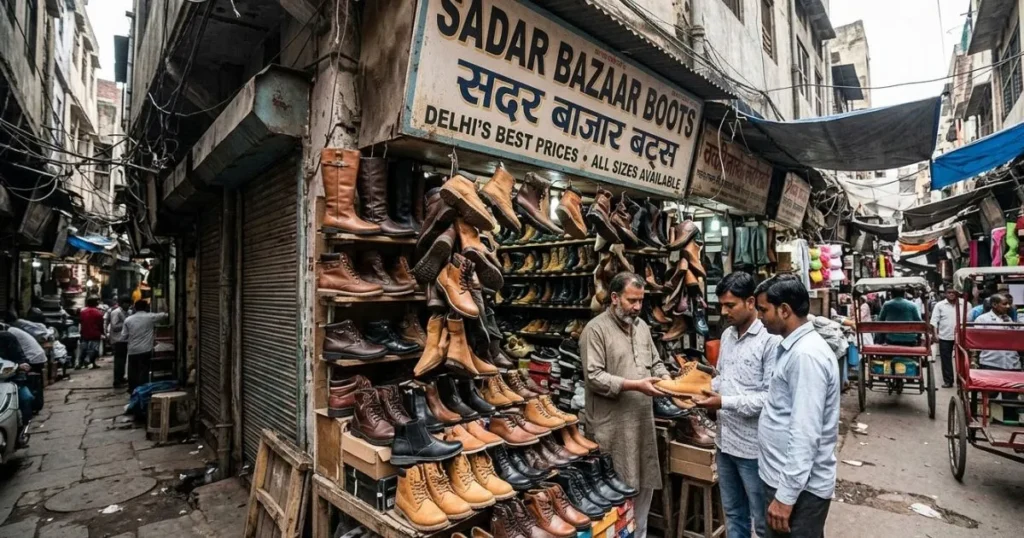 Sadar Bazaar - Best Market for Cheap Boots in Delhi