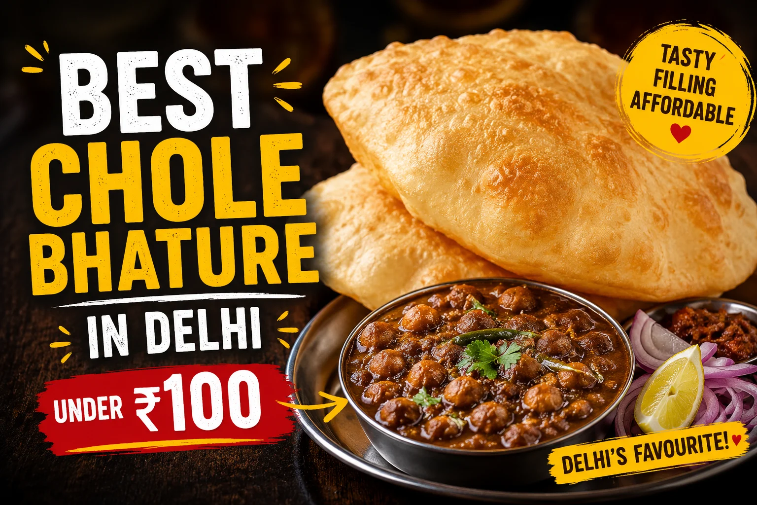 Best chole bhature in Delhi