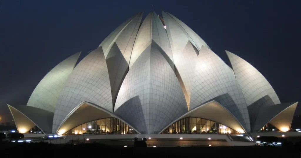 Lotus Temple — Minimalism in Pure White