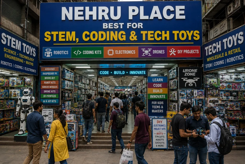 Tech toy shopping at Nehru Place